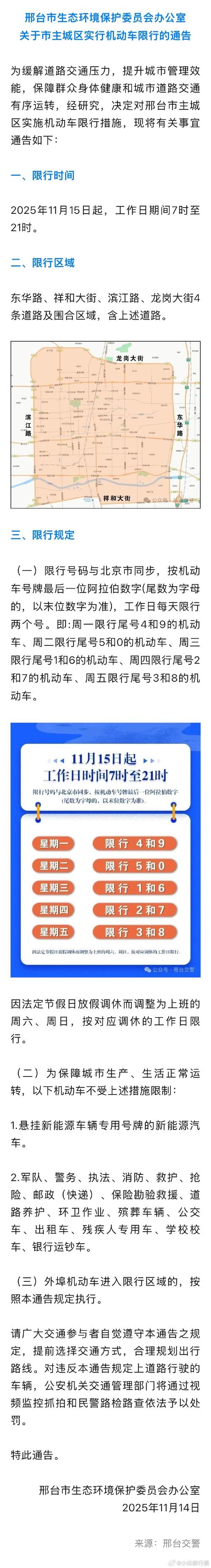 河北限行最新消息2023 河北限行新规定